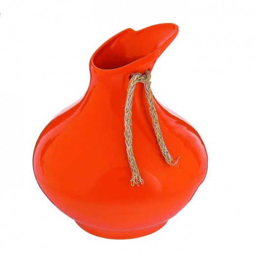 Ваза настольная (керамика), Цвет оранжевый, Арт. 7653