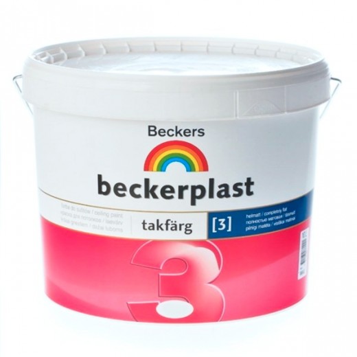 Краска Beckers Beckerplast 3 (глубокоматовая), Цвет белый, 1 л