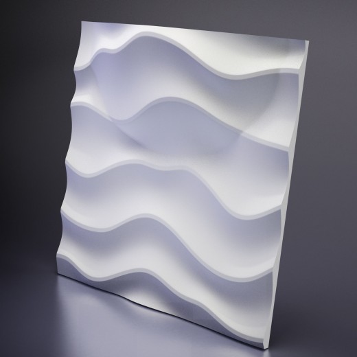 3D Панель Artpole Sandy 2 LED (RGB) (600х600х80 см), Гипс, Цвет белый